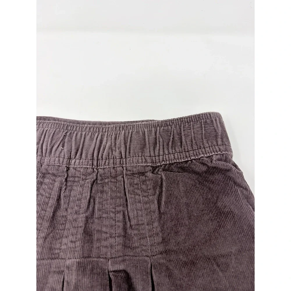 Old Navy Youth Girls Size 5 Cotton Corduroy Pull On Pleated Skirt in Purple 481